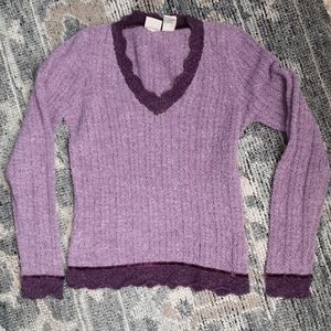 easel scalloped sweater